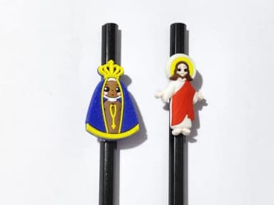 Lápis C/ponteira N.s.r Aparecida e Jesus Cristo - 6 Unidades
