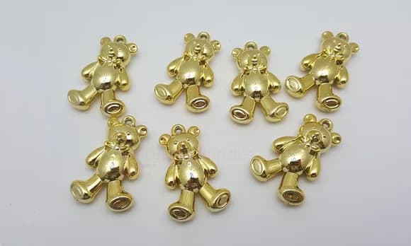 Pingente Ursinho de ABS de 4cm