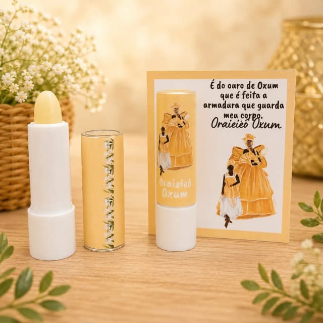 51 Lembrancinhas Personalizada Hidratante Labial Manteiga de Cacau Oxum Qualque tema