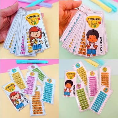 Chaveiro Tabuada Divertida Personalizada - 1 Operação