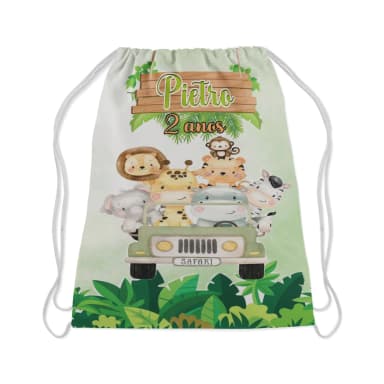 Mochilinha Personalizada para lembrancinhas  Safari Baby
