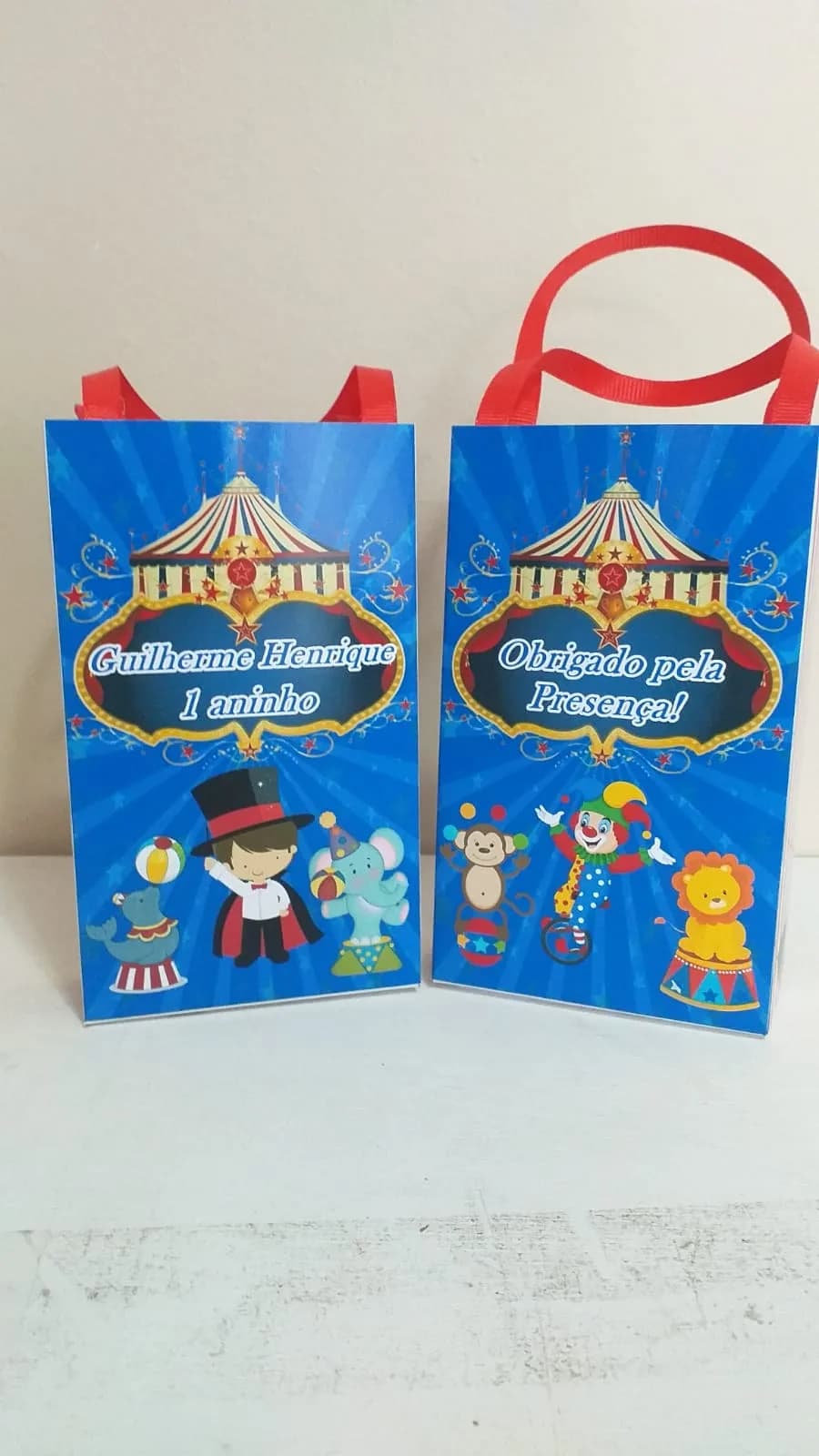 Sacolinhas Personalizadas Circo para Lembrancinhas
