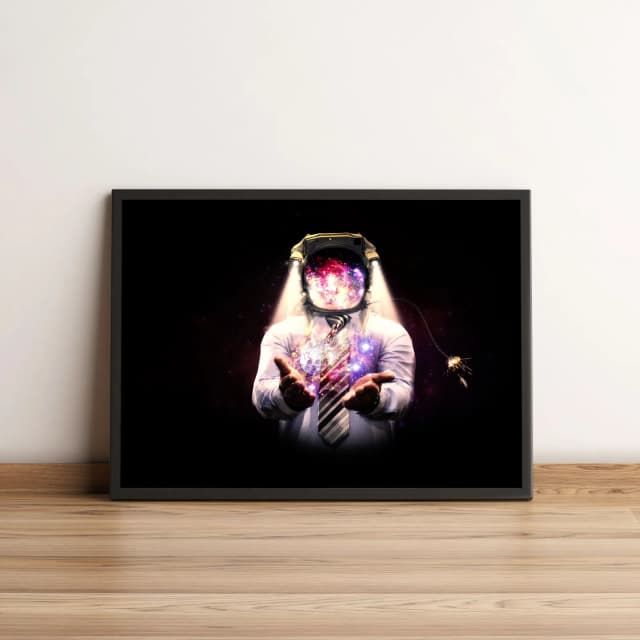 Quadro Astronauta De Gravata 96
