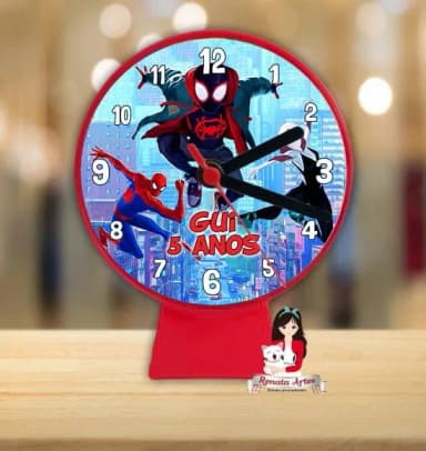 Relógio de Mesa Homem Aranha no Aranhaverso