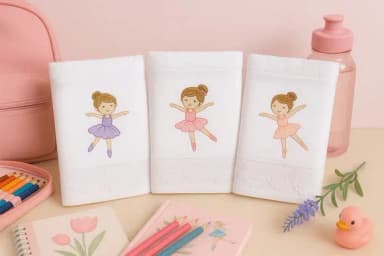 Pronta Entrega Kit Toalha Escolar 03pcs