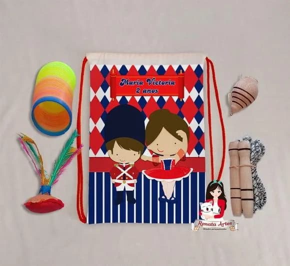 Mochila Boa Infância Tema Bailarina e Soldadinho
