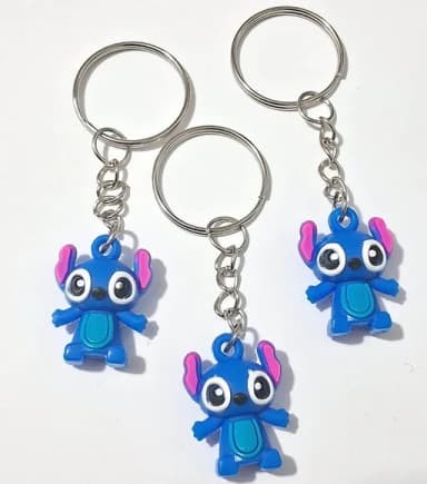 Chaveiro Stitch 2,5cm Emborrachado Pacote com 5 Unidades