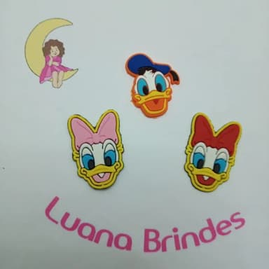 Aplique Margarida e Pato Donald Rostinho Pct 6 Unidades