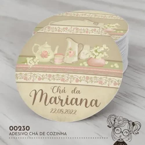 Adesivo Redondo Chá de Cozinha - 00230