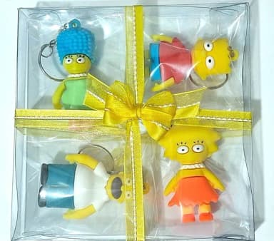 Chaveiro Familia Simpsons 6,5cm - 4 Peças