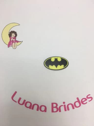 Aplique Simbolo Batman 3cm - Pct com 6 Unidades
