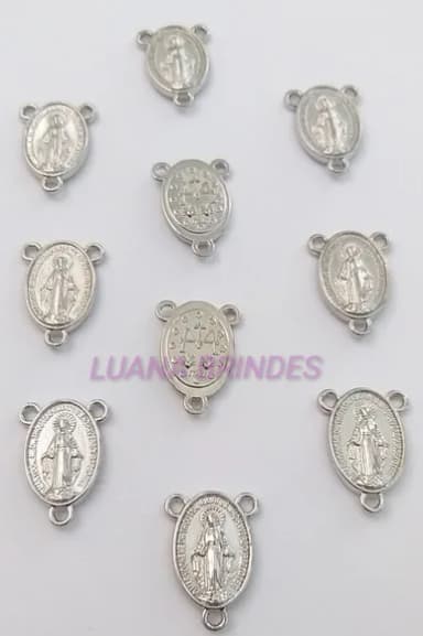Entremeio Religioso N.Senhora Das Graças Metal Prata 10 Uni
