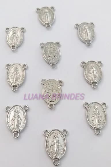 Entremeio Religioso N.Senhora Das Graças Metal Prata 10 Uni