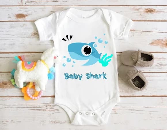 Body Bebê Baby Shark - Conforto e Diversão