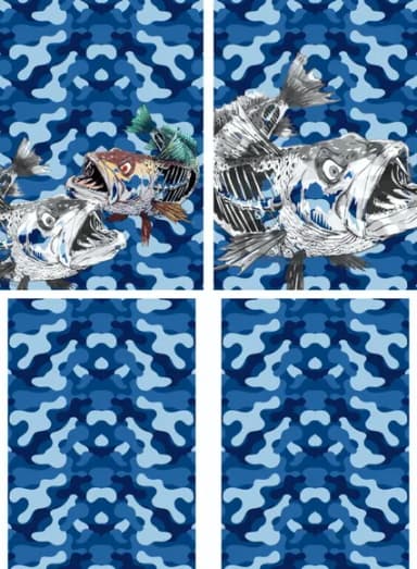 Arte Estampa Camisa Pesca-mod-0253