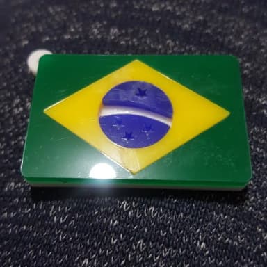 Pingente da Bandeira 3d de Acrilico 2,5cm - 3 Peças