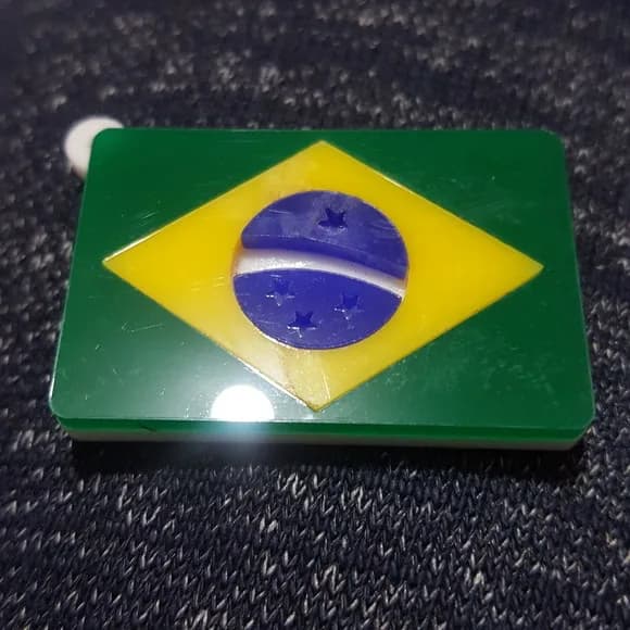 Pingente da Bandeira 3d de Acrilico 2,5cm - 3 Peças