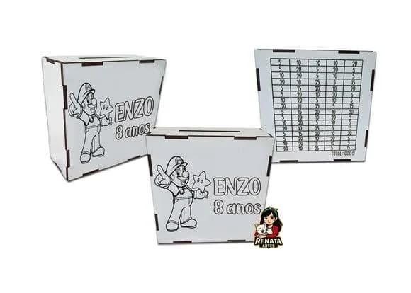Cofrinho Personalizado Super Mario Lembrancinha