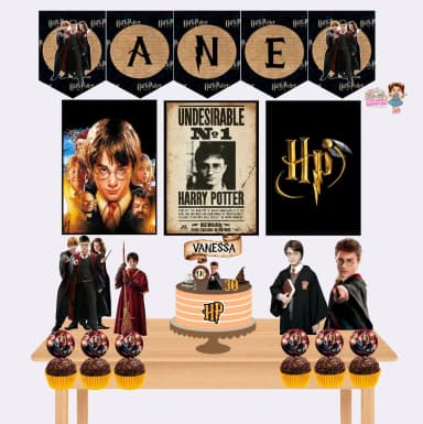 Kit Festa Só Um Bolinho HARRY POTTER - Decoração de Festa