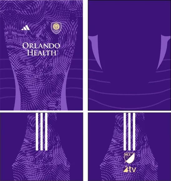 Arte Vetor Camisa Orlando City Sc Local 2025-26