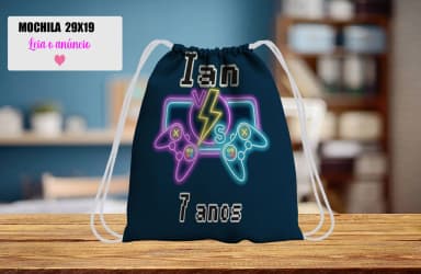 Mochilinha personalizada para lembrancinhados Video Game