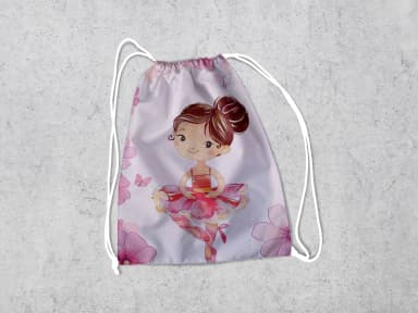 Mochilinha Personalizada para lembrancinhas da Bailarina