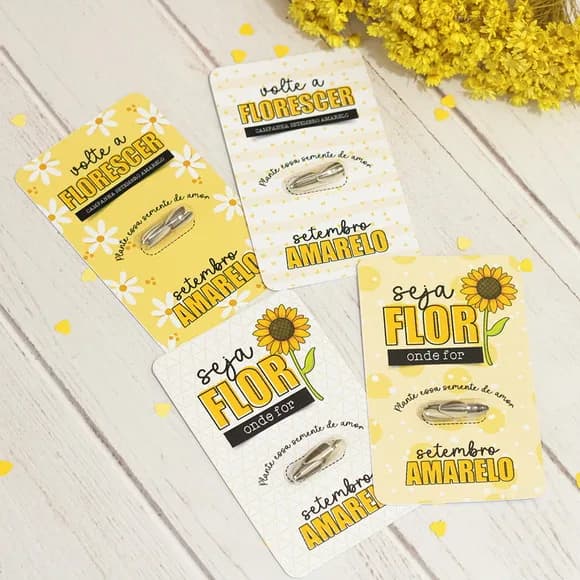 Cápsula com Semente Girassol - Setembro Amarelo