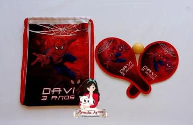 Mochila Ping Pong Personalizada Tema Homem Aranha