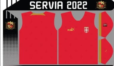 Vetor Da Camisa Servia 2022