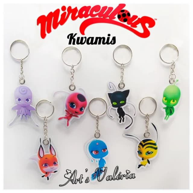 Chaveiro Kwamis Miraculous - Valor Unitário