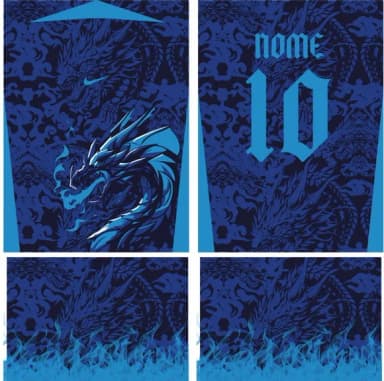 Arte Vetor Camisa Interclasse Dragão Mod-270