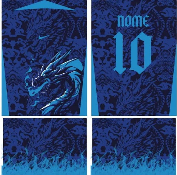 Arte Vetor Camisa Interclasse Dragão Mod-270