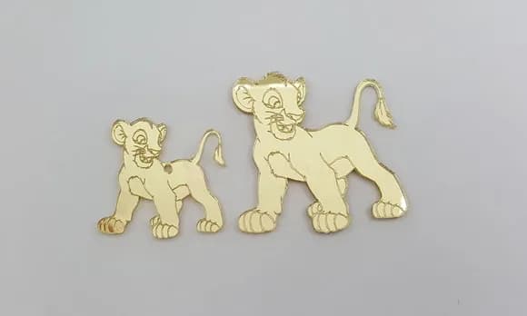 3 Kit Do Rei Leão Em Acrílico Espelhado