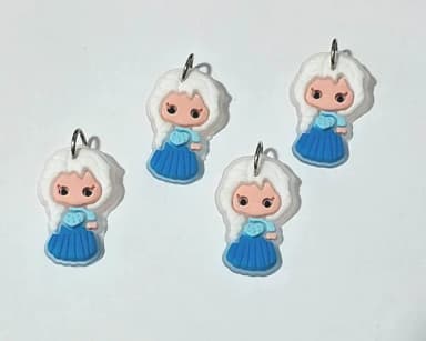 Pingente Mini Frozen 2,5cm Emborrachado 8 Unidades