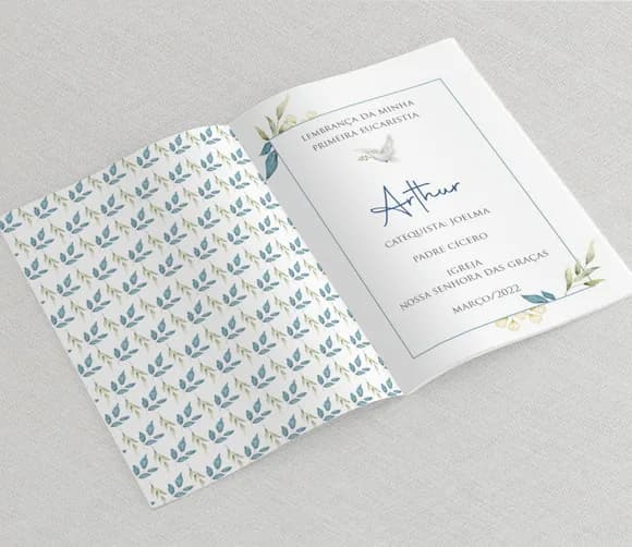 Livrinho De Orações Personalizado - Lembrança Eucaristia