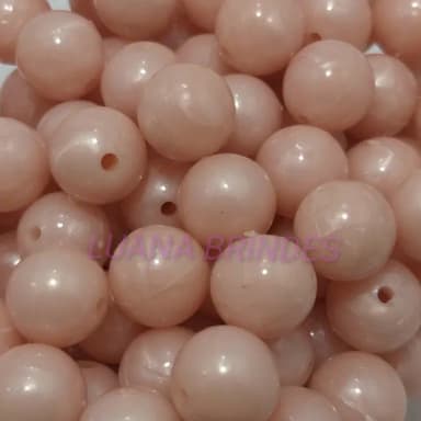 Pérola ABS Irisada Rose - 12mm - pct c/100 unidades