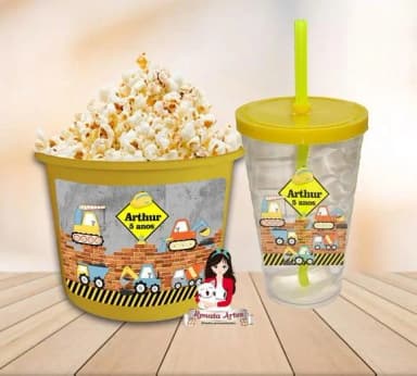Kit Cinema Personalizado Construção