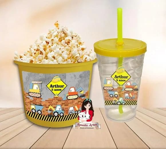 Kit Cinema Personalizado Construção