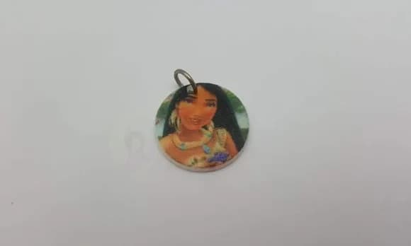 Pingente da Princesa Pocahontas + elo - 8 peças