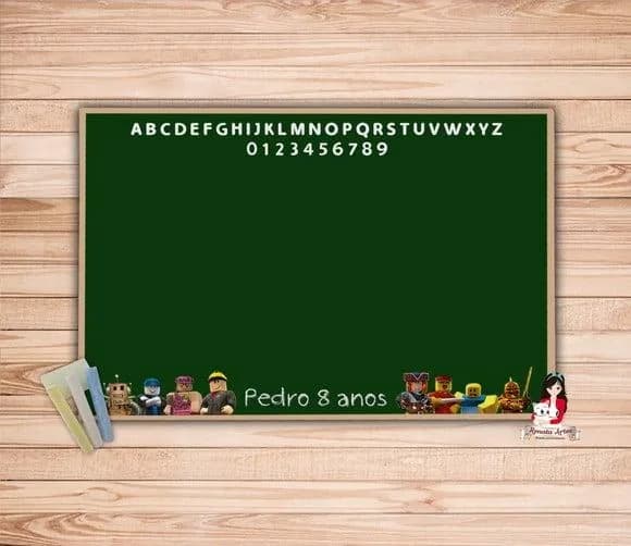 Lousa Personalizada com Giz Roblox