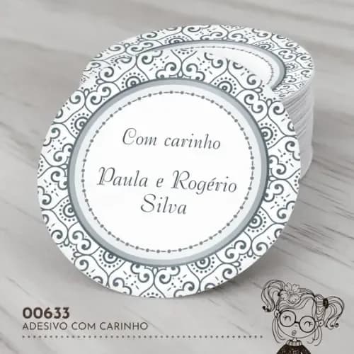 Adesivo Redondo com Carinho - 00633