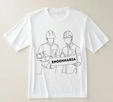 Camiseta Profissão Engenharia Estudantes e Profissionais