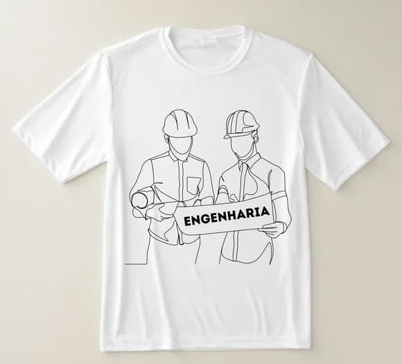 Camiseta Profissão Engenharia Estudantes e Profissionais