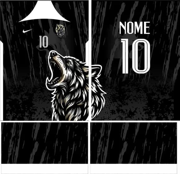 Arte Vetor Camisa Interclasse Lobo 271