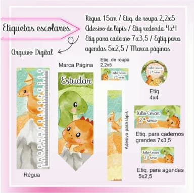 60 Etiquetas Escolares