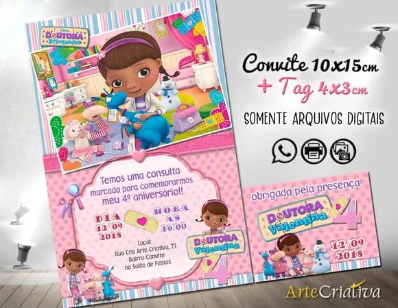 CONVITE DIGITAL C/TAG Doutora Brinquedo