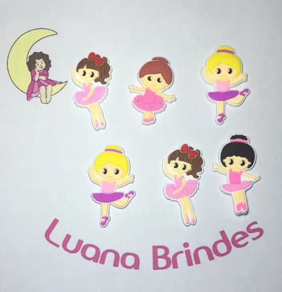 Aplique de Bailarinas Emborrachado Pct C/6 Unidades.