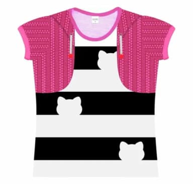 Camiseta Infantil Feminina Gatinhos