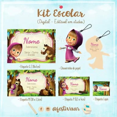 60 Etiquetas Escolares Personalizadas Prova D'agua