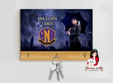 Porta Chaves Personalizado Wandinha